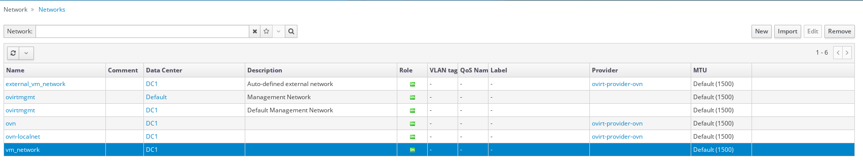 Auto-define network created